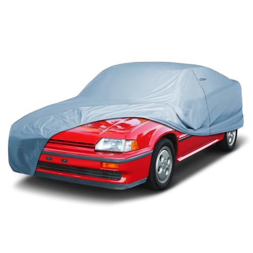 Image of iCarCover Premium Car Cover for 1984-1987 Honda CRX Heavy Duty Waterproof All Weather Automobiles Custom Fit Indoor Outdoor UV Snow Protection Covers with Straps and Bag