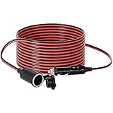 Breite Anwendung - Dieses Netzkabel für Zigarettenanzünder eignet sich für Autos, Wohnmobile, LKWs oder Reifenpumpen, Heizdecken, tragbare Fernseher, tragbare Kühlschränke, Lüfter, Lampen, Autoluftreiniger und andere 12V / 24V Autosätze.