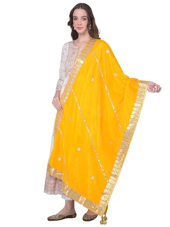 Women's Striped Gota Patti Work Velvet Fancy Dupatta Chunni,Dupatta, Stole