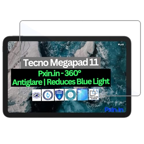 Image of Pxin Tablet Anti Bluelight and Anti Glare Screen Guard compatible with Tecno Megapad 11 | BLUVLightblock Tech | Scratch Proof | Prevents bluelight | Eye Protection | No Dry Eyes