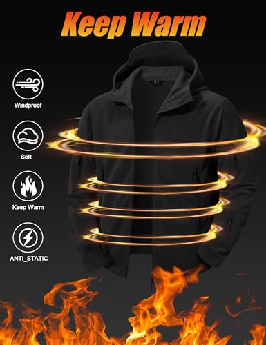 CRYSULLY Men's Military Tactical Sport Warm Fleece Hooded Outdoor Adventure Jacket Coats2