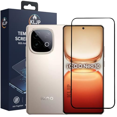 Image of Military-Grade Gorilla Tempered Glass For iQOO Neo 10 5G / iQOO Neo 10R 5G With Installation Kit | Edge to Edge Coverage | Black