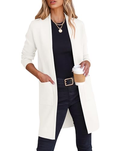 Image of ANRABESS Cardigan Sweater for Women Casual 2026 Fall Fashion Coat Long Sleeve Open Front Knit Coatigan Outwear