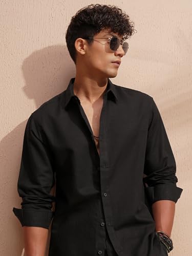 Image of Highlander Men's Relaxed Fit Casual Shirt | Cotton Linen | Relaxed fit | Full Sleeves