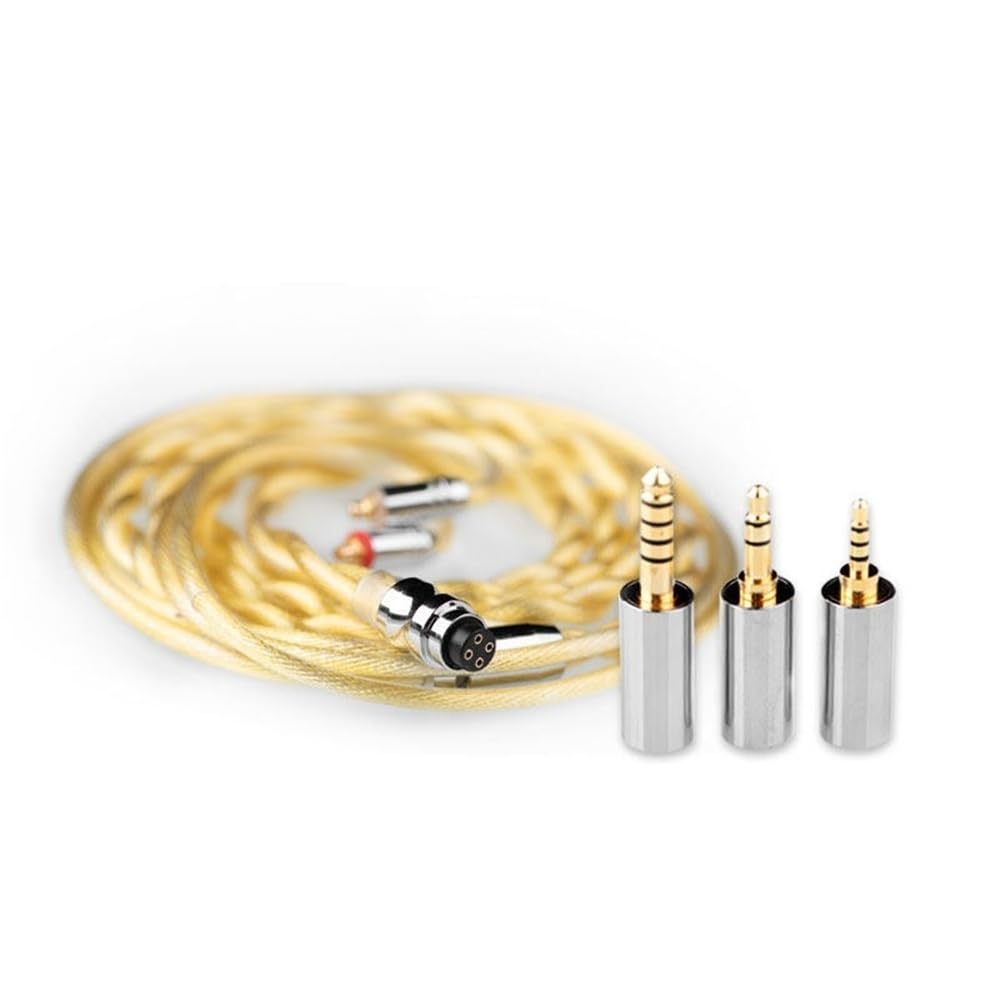 Hybrydowy pojedynczy kryształ miedź posrebrzany Litz IEM Upgrade kabel, 3 w 1 2,5/3,5/4,4 mm MMCX 0,78 2-pinowy 1,2 m (piny MMCX wtyczka 3 w 1)