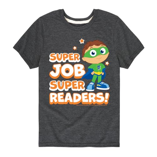 HYBRID APPAREL Super Why - Super Job Super Readers - Toddler and Youth Short Sleeve Tee