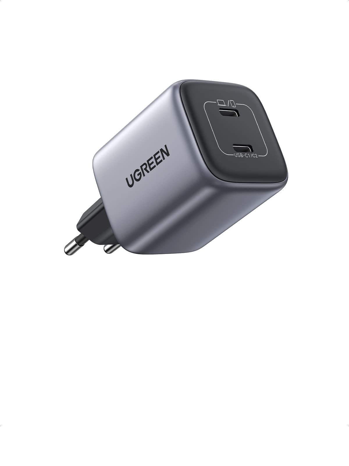 Carregador U.green Usb-C/A 3 em 1 Pd 65W Carregamento Rápido Pd 3.0 Carregador de Parede Chipset Inteligente Multi Proteção Compatível com Android e Ios/No Brasil