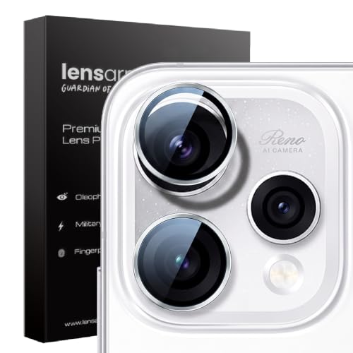 Image of Lensarmor Compatible with OPPO Reno 15 Silver Camera Lens Protector - Premium 9H Tempered Glass, Anti-Reflective Coating, Military-Grade Protection & Case-Friendly Design