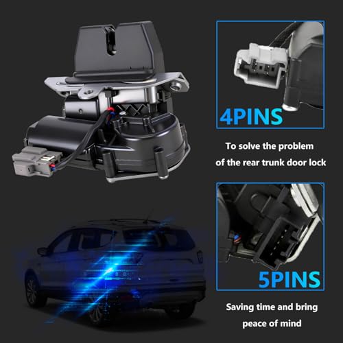 Image of Liftgate Hatch Lock Latch Actuator, Compatible for Ford Escape 2017-2019 Tailgate Latch Assembly, Liftgate Lock Actuator Motor Rear Trunk Latch Fit GJ5Z7443150 GJ5Z-7443150