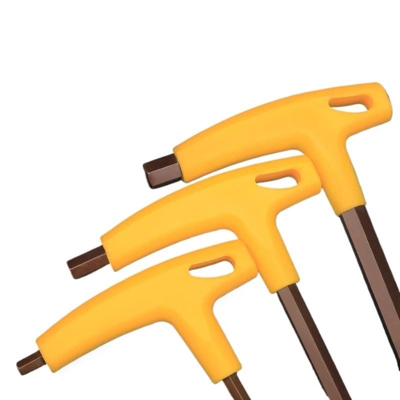 Chiavi A Brugola 400mm Lunghezza 3-10mm Chiave esagonale Chiave con impugnatura a T Chiave piatta/Testa a sfera Cacciavite a brugola Chiave esagonale Utensile manuale Brugole Kit (Color : 3pcs(4mm-6m
