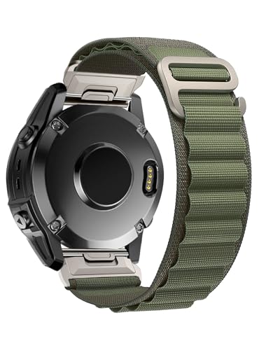 Nylon-Band for Garmin Fenix E/Fenix 8 AMOLED 47mm/Fenix 7/Fenix 7 pro/Fenix 6/Fenix 6 pro/Fenix 5/Fenix 5 Plus,Quickfit 22mm Adjustable Bands for Garmin Forerunner 935/945, Instinct,Approach S62/S60