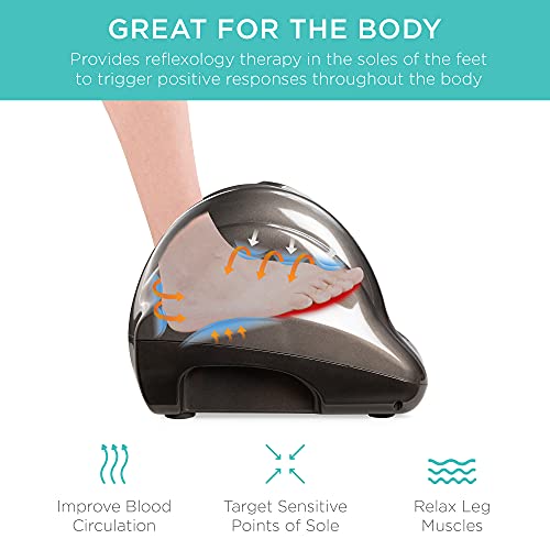 Image of Best Choice Products Shiatsu Foot Massager for Pain Relief, Plantar Fasciitis, Neuropathy, Blood Circulation, Remote Control w /Compact Design - Gray