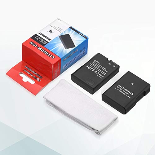 En-El14 En El14A Battery 2-Pack 1500Mah Li-Ion Batteries Compatible With Nikon D3100 D3200 D3300 D3400 D3500 D5100 D5200 D5300 D5500 D5600 Df Coolpix P7000 P7100 P7700 P7800 #TOP6