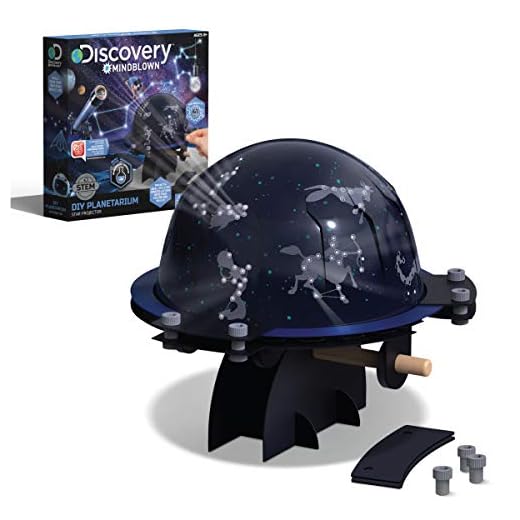 Discovery Kids #MINDBLOWN Solar Planetarium Kit, DIY Astronomy Set for Kids, Build Your Own Planetarium, Learn Constellations, Bedroom Night Light with Stars, Educational STEM Science Set