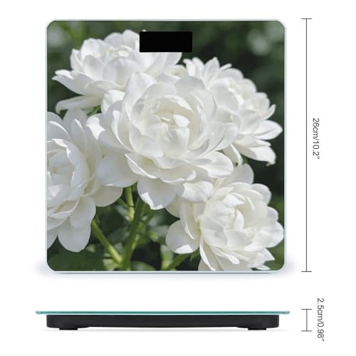 Báscula digital de baño con pantalla LED y vidrio templado miniatura 2