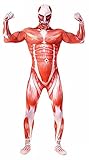 Halloween Boys Muscle Suit Full Body Compression Athletic Bodysuit Jumpsuit Zentai Onesie Outfit with Mask Spandex Unisex for Kids