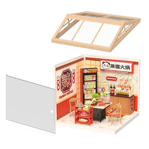 Rolife Super Creator House Building Playset Bundle- Hot Pot & Roof & Door