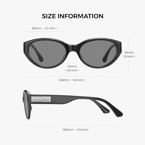 Image of Vintage Narrow Cat-Eye Sunglasses for Women Men, Exclusive Eyewear Brand of EssilorLuxottica