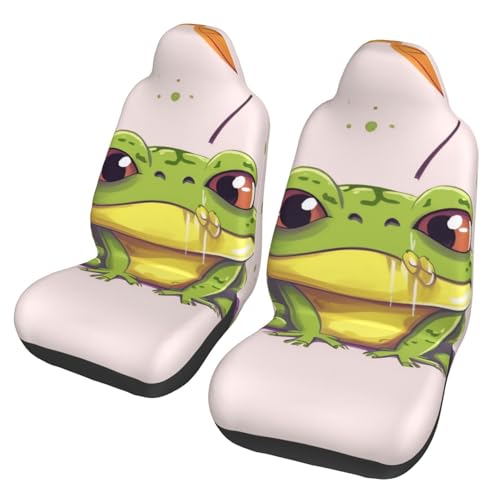 Housses de siège de voiture pour trajets quotidiens et vacances | Décoration grenouille et feuilles
