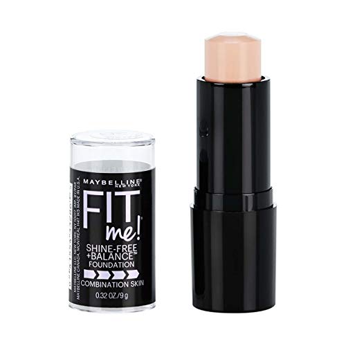 Maybelline New York Fit Me! Shine Free Stick Foundation, Porcelain [110] 0.32 oz (Pack of 4)