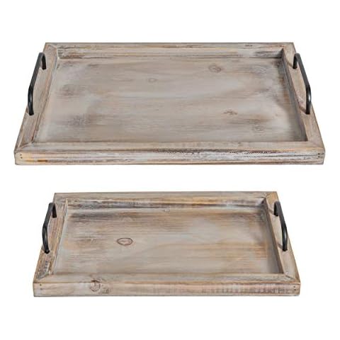 Besti Rustic Vintage Food Serving Trays Set Cover