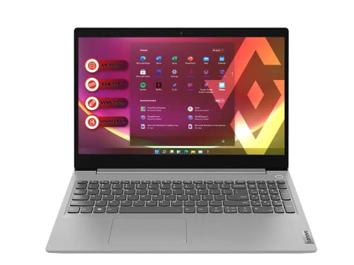 Notebook Lenovo SSD colore Silver modello Ideapad slim con processore Amd 3020e, processore di ultima generazione