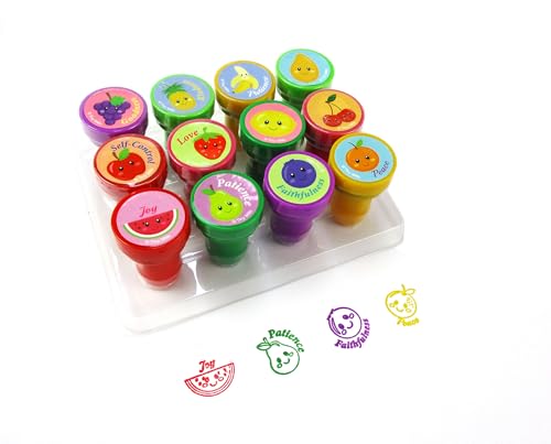 TINYMILLS 12 Pcs Fruit of The Spirit Stamp Kit