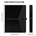 Toplive Padfolio 3 Ring Binder Organizer Business Portfolio Folder for Women, A4/ Letter Size PU Leather Professional Portfolio Padfolio for Interview Conference Presentation, Black