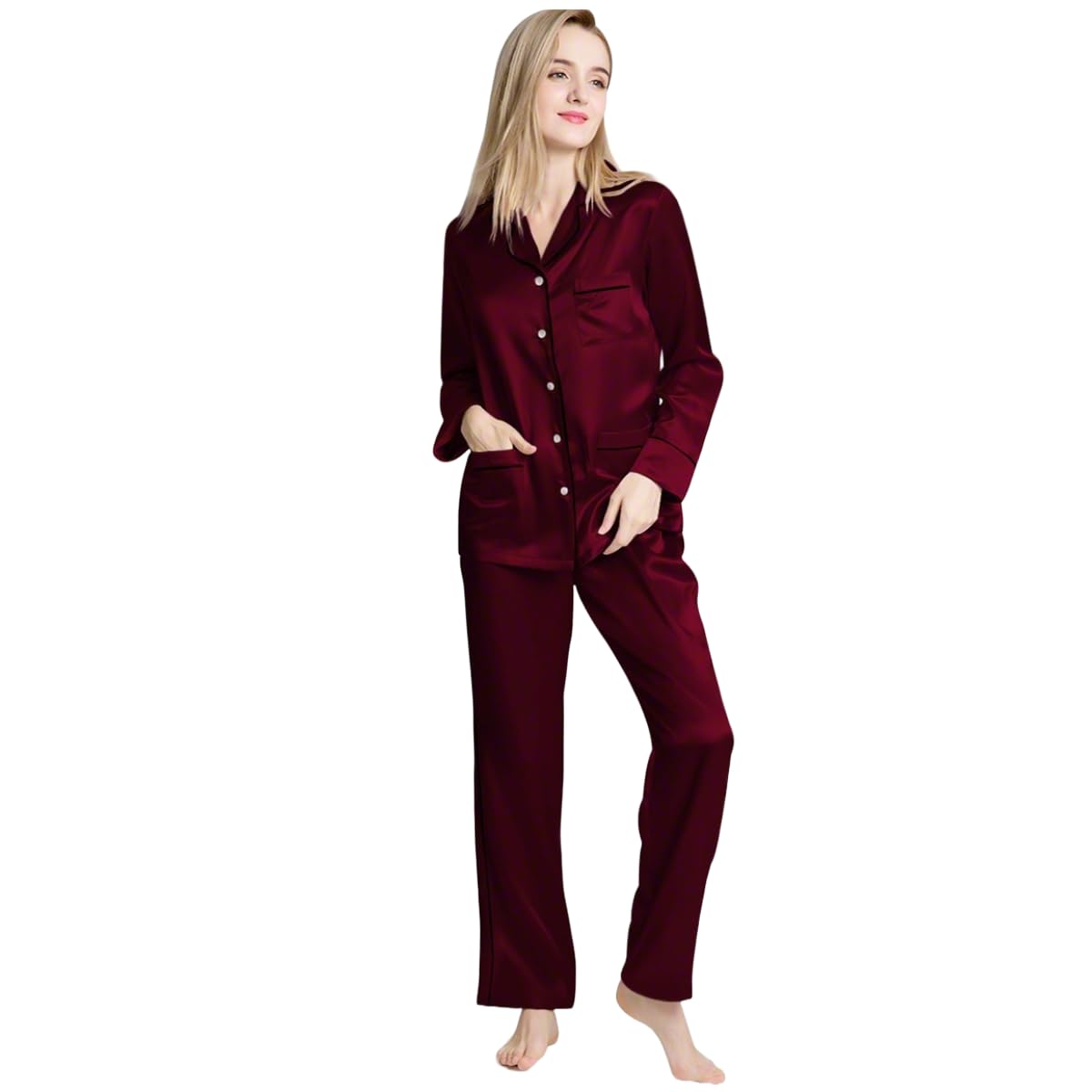 Bella Babe by SKWomen Luxury Satin Loungewear Set