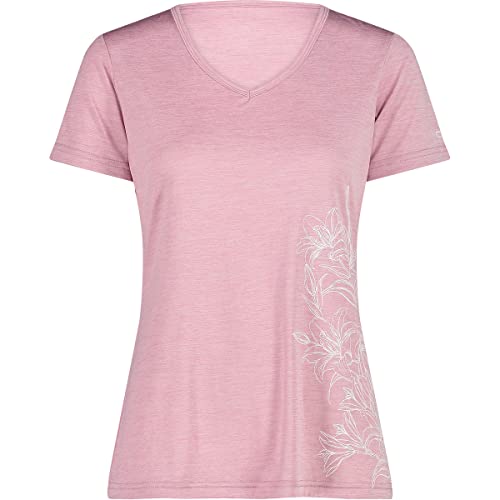 CMP Damen Melange Print T-Shirt, Fard Mel., 48
