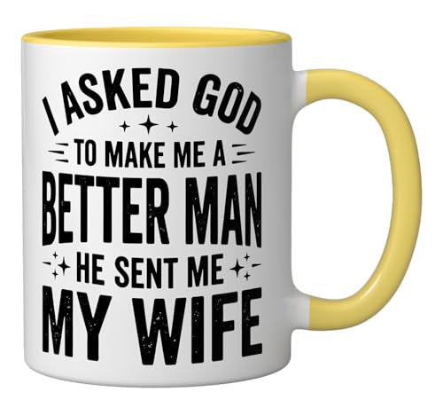 Taza de Cerámica 11 onzas Amarillo/Blanco miniatura 2