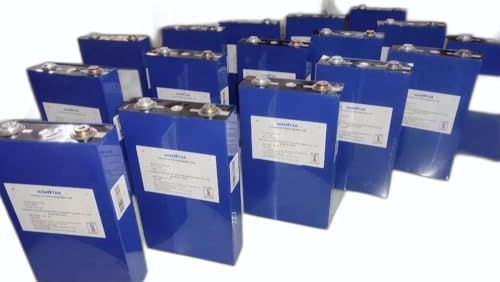 Image of Prismatic Cells, Lithium Phosphate, LFP / LiFePO4 A-Grade, Highstar make for DIY Making LFP Battery Packs, 4000+ Life Cycle 3.2V, 100Ah [4 Nos + S.S Screws, 3 Busbars ] Ideal for Solar, Inverter, UPS.