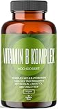Vitamin B Komplex hochdosiert - 365 Tabletten - Mit 8 B-Vitaminen (B1, B2, B3, B5, B6, B7, B9, B12) mit Co-Faktoren Cholin & Inositol, 100% Tagesbedarf - Vegan & produziert in Deutschland