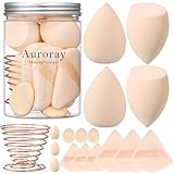 17PCS Makeup Sponges Set with 6PCS Powder Puff, 3PCS Mini Makeup Sponges Blender, 3PCS Foundation Mini Make Up Sponge Puff and 1PCS Make Up Sponges Holder