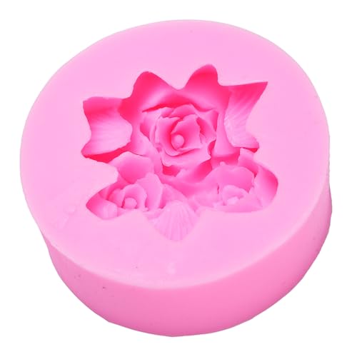 Molde de silicona 3D para flores con forma de rosa miniatura 7