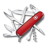 Victorinox, Huntsman, Coltellino Svizzero, Originale, Multiuso, Campeggio, 15 Funzioni, Lama, grande, Cavatappi, Rosso