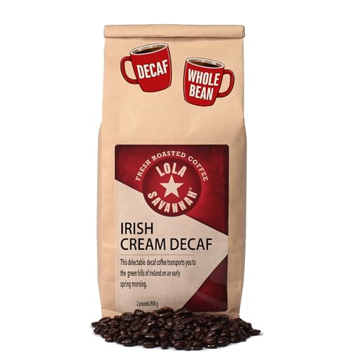 Lola Savannah Irish Cream Whole Bean Decaf Coffee, 2lb miniatura 1
