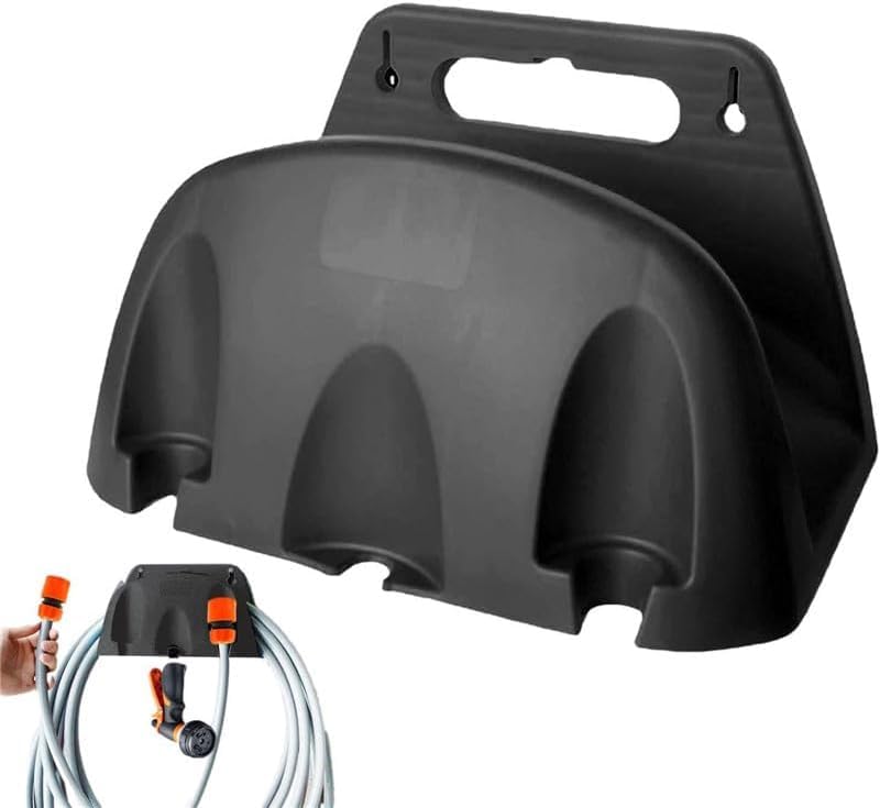 Rivweten Support de tuyau d'arrosage, support de tuyau d'arrosage décoratif robuste, support mural durable, enrouleur de tuyau pour extérieur, cour, garage,...