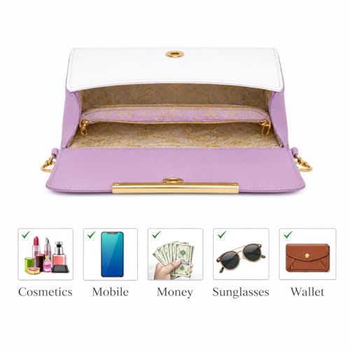 Image of ETLIS Women's Stylish Sling Bag | Faux Leather Crossbody Handbag with Gold Chain Strap | Small Shoulder Purse for Daily Use, Party & Travel
