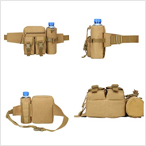 Tactical-Waist-Bag-Military-Fanny-PackWaterproof-Utility-Belt-with-Water-Bottle-HolderSuitable-for-HikingMountaineeringCampingRidingFishingshootingKhaki