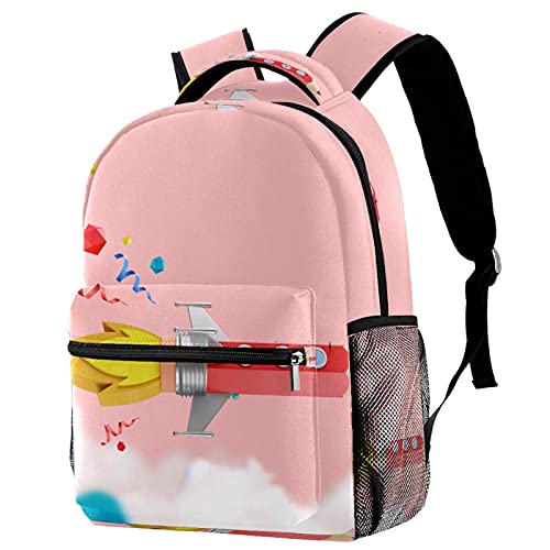 Sac ordinateur et sac à dos décontracté multicolore pour homme femme imprimé robot