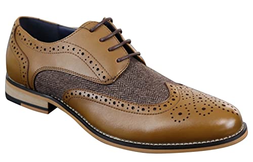 Chaussures richelieu homme en tweed Oxford style classique chic