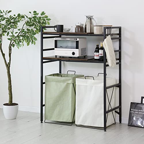 LunarLight】ゴミ箱上ラック幅60×奥行45×高さ171cm ブラック Amazon.co