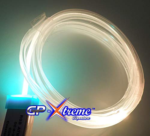 RGB 6 FT LED Fiber Optic Car Interior Fiber Optic Neon Water Proof Wire Strip Atmosphere Light Kit By GP Xtreme (RGB 6 feet Optic) Cable ONLY