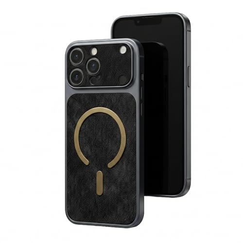 Image of amazon basics Converter Case for iPhone 15 Pro | Premium Protective Mag-Safe Cover | iPhone 17 Pro Series Style Design | in Built Camera Guard | Wireless Charging Compatible - Black