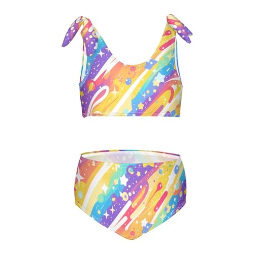 KLL Cute Cute Fairy Girls' Two Piece Bikini Sets Quick-Dry Bathing Suit Swimwear Cute Shoulder Strap