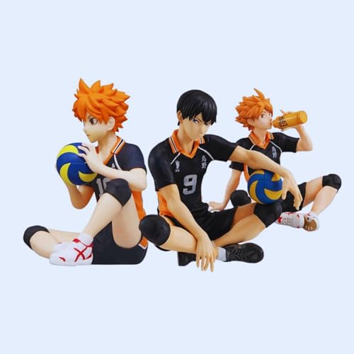 Image of Premium Action Figures Collectible for Office Desk, Study Table, Car Dashboard, Decoration for Anime Lovers, Fans, Kids, Collectors (Haikyu Sitting)