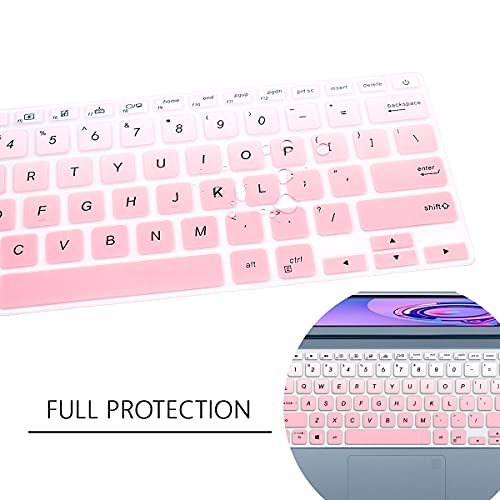 Wygch WYGCH-J97ASUS-USGRADIENTPINK Silicone Keyboard Cover Skin For Asus Vivobook 14 X412Fa 14 Inch Laptop Usa Version-Gradient Pink thumb #4