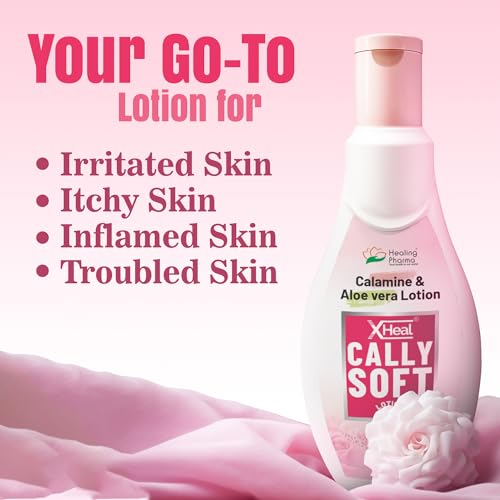 Image of Healing Pharma - XHeal Cally Soft Calamine Lotion For Skin Itching Body With Aloevera - 100ml