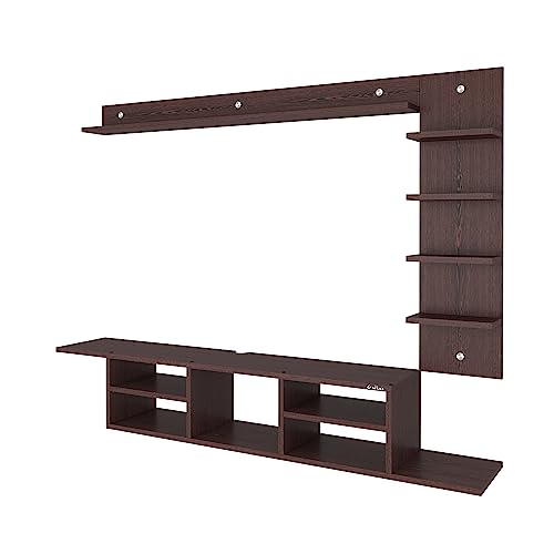 Image of Anikaa Charley Engineered Wood Wall Mount TV Unit /TV Stand /Wall Set Top Box Stand /TV Cabinet /TV Entertainment Unit (Wenge)(Ideal for Upto 55 inch)(D.I.Y)